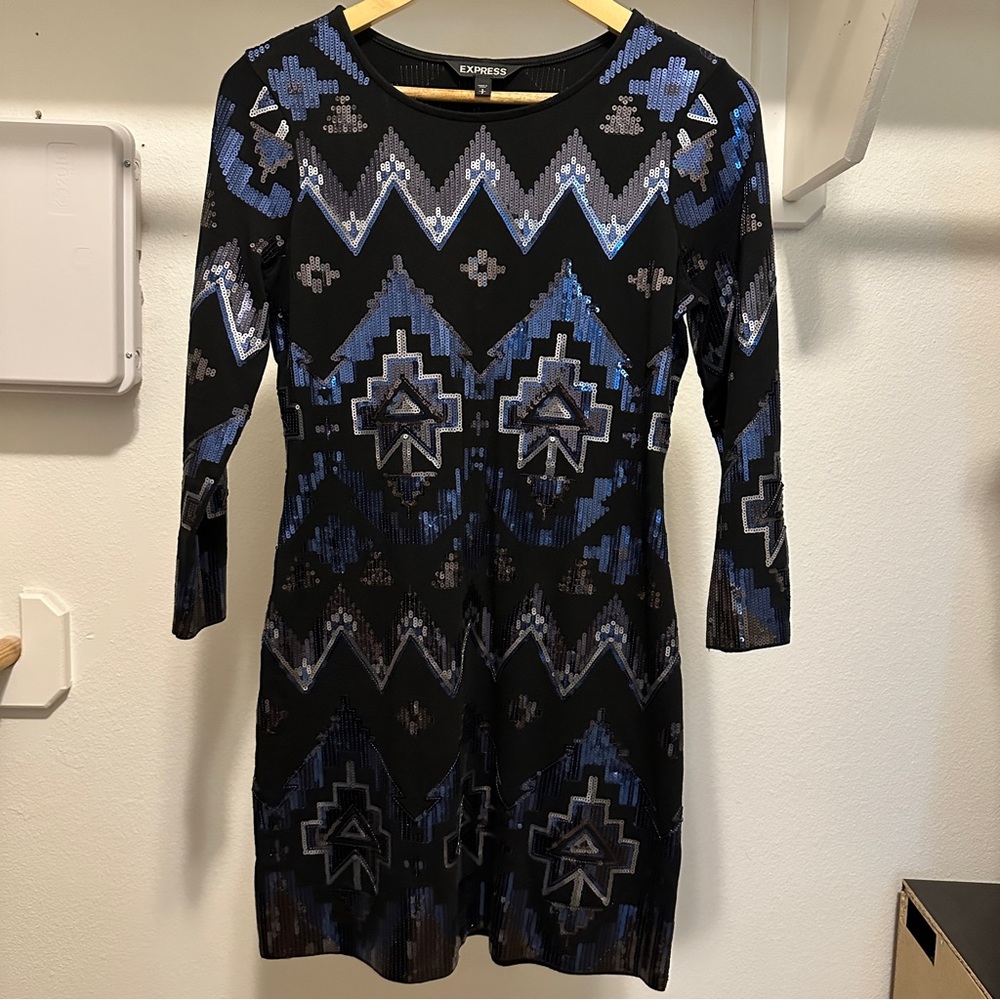 Express Sequin Dress SMALL